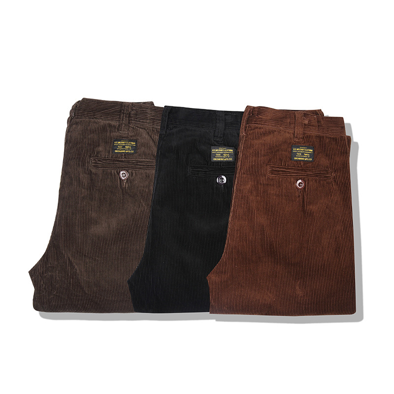 Corduroy Pant Warm - Ok1912 Fall Winter Warm Corduroy Casual