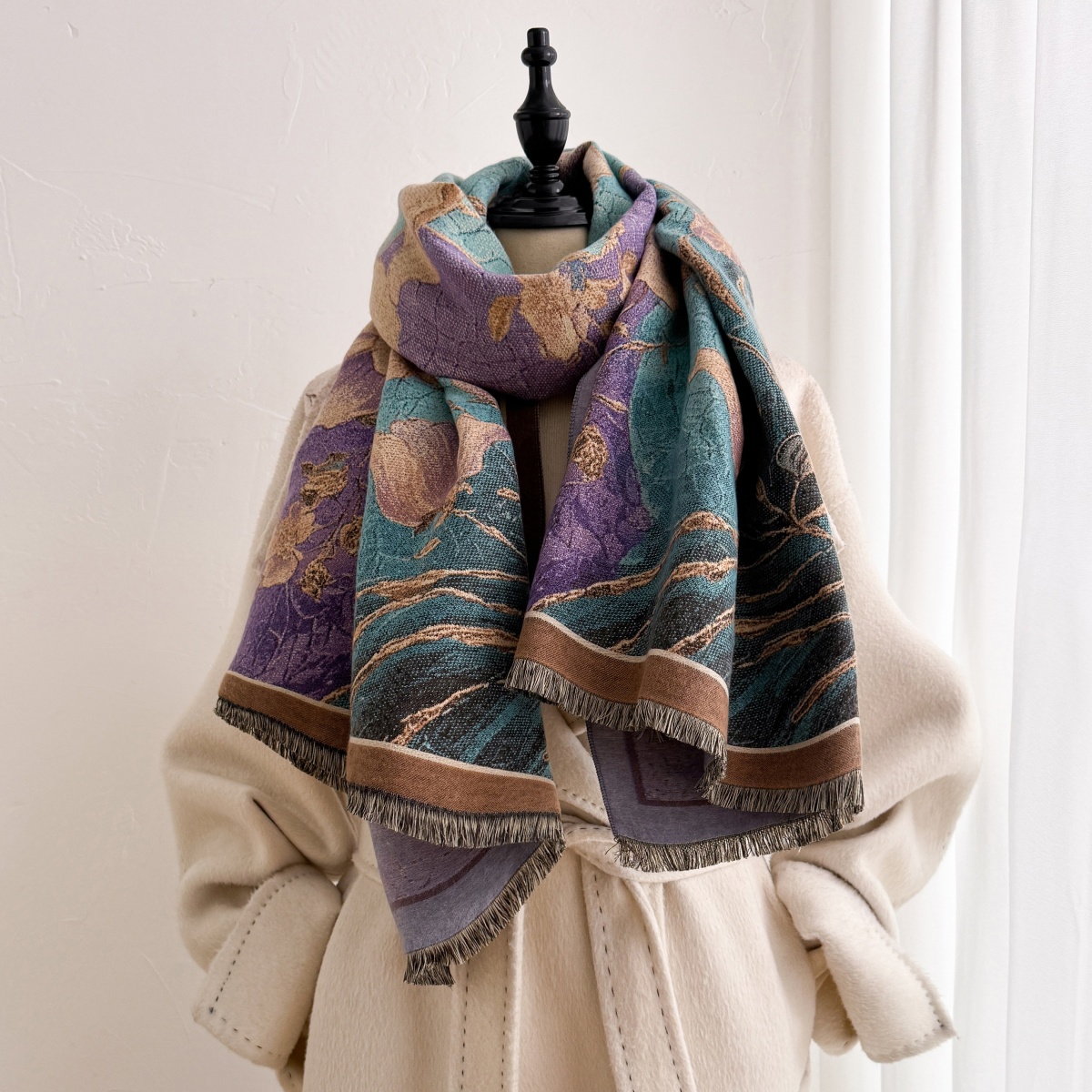 Cashmere Pashmina Wrap - Female Scarf Cashmere Bandana Hijab Pashmina