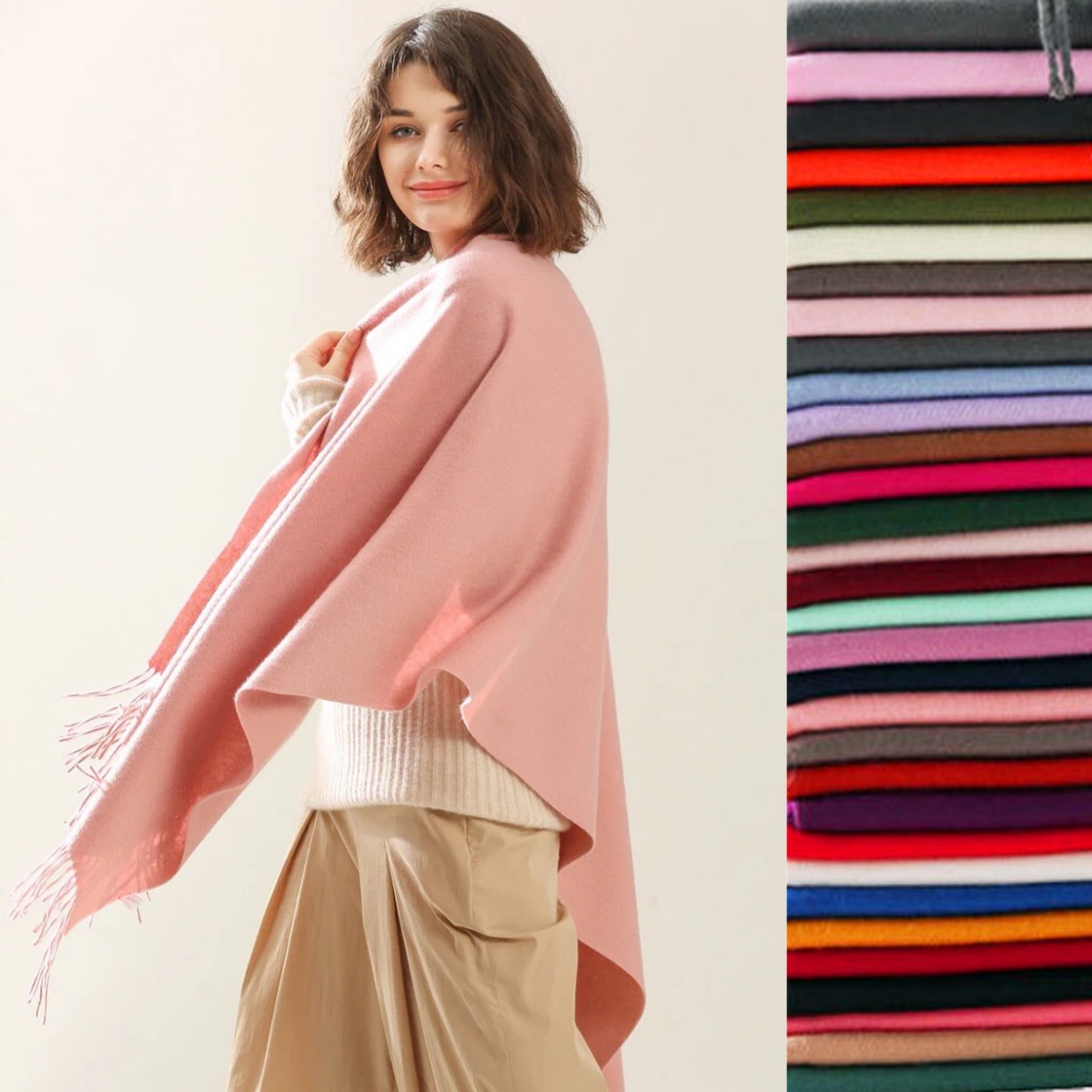 36Color Thin Imitation Cashmer - Cashmere Pashmina Wrap 评论和价格