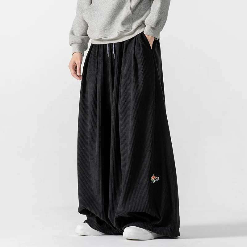 Men Corduroy Wide Leg Pants Me - Corduroy Pant Warm 评论和价格