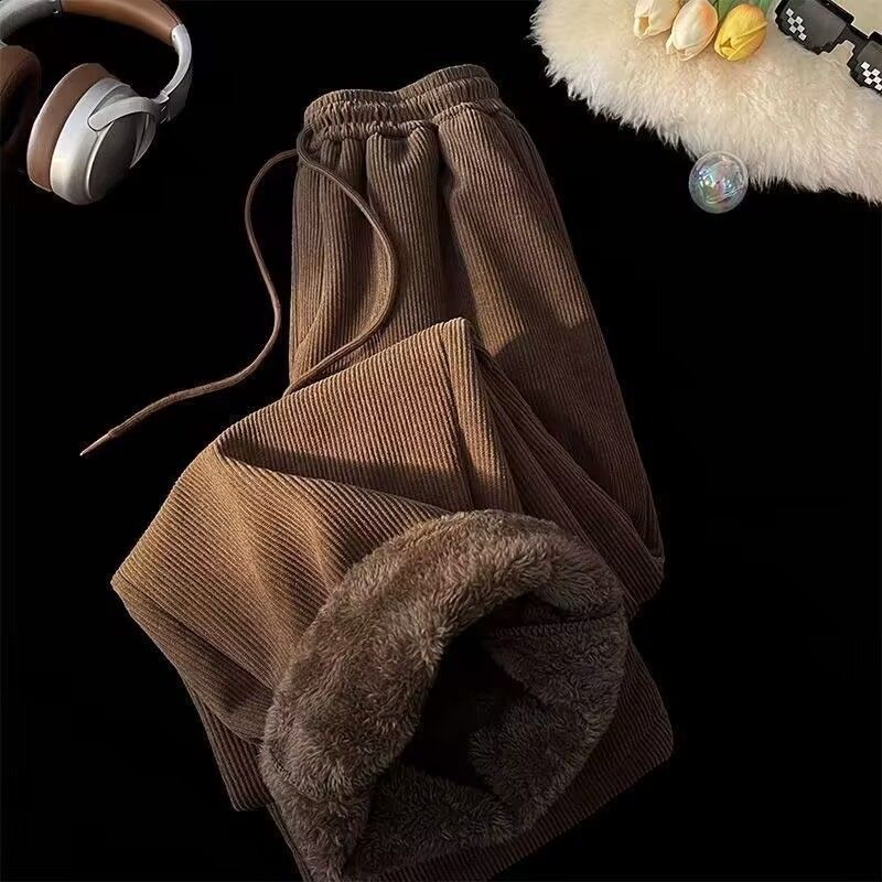 Wide Leg Corduroy Pants Women  - Corduroy Pant Warm 评论和价格
