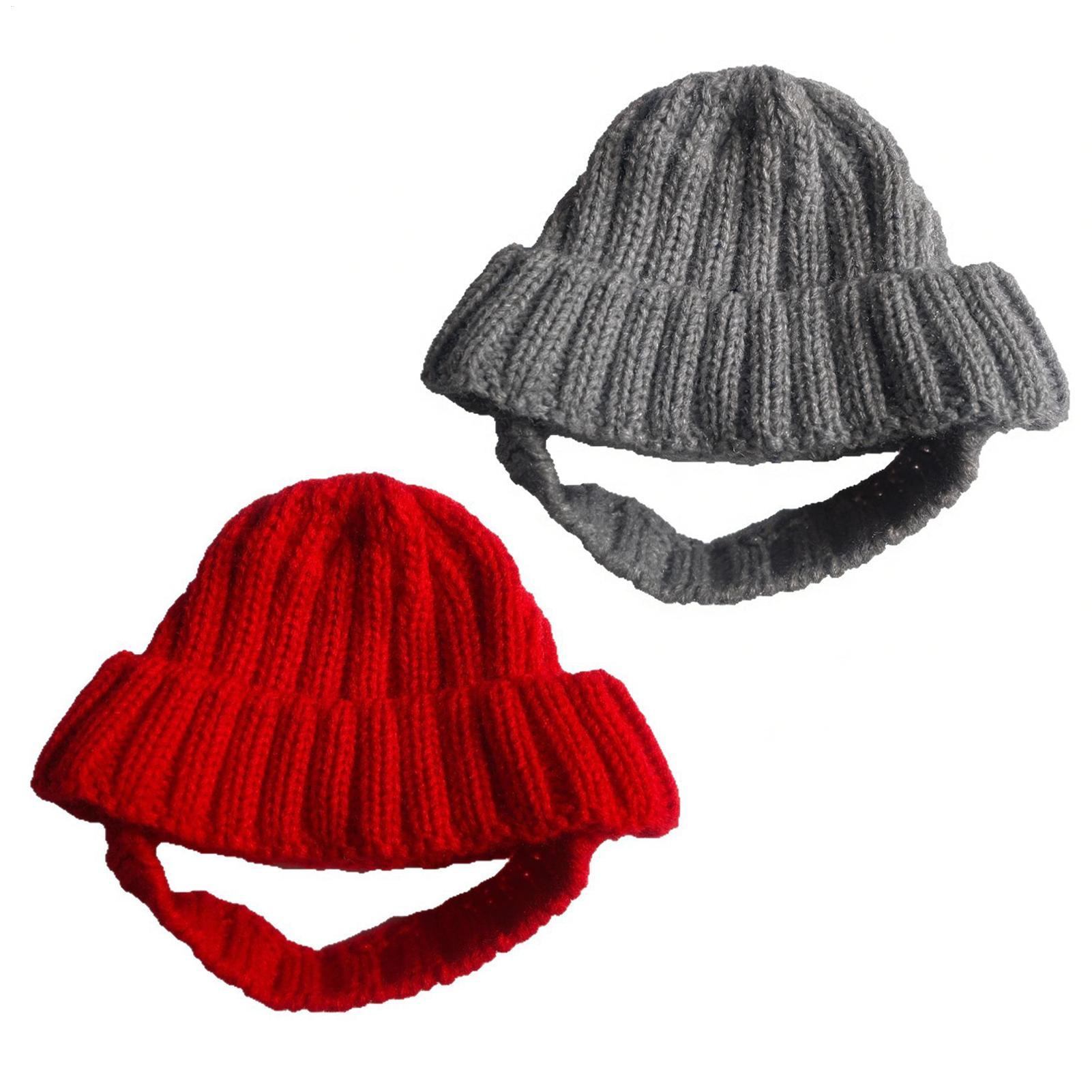 Pet Knitted Hat Red Warm Dog B - Knit Beanie Hat Warm 评论和价格